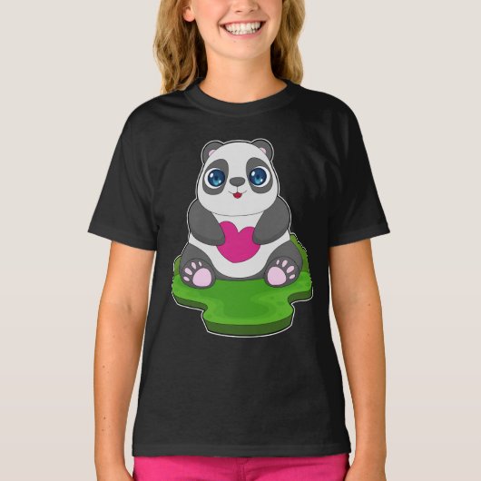 Panda Hart T-shirt (Voorkant)