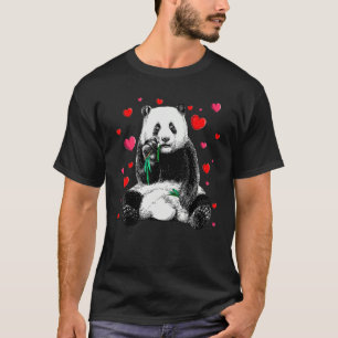Panda Hart Valentijnsdag Meisjes Kinderen Vrouwen T-shirt