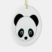 Panda Head Keramisch Ornament (Rechts)