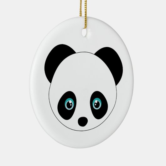 Panda Head Keramisch Ornament (Rechts)