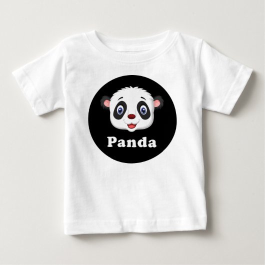 Panda Head Kinderen Toddler Baby Raglan T-Shirt (Voorkant)