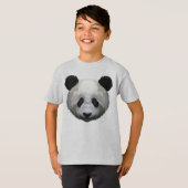 Panda Head op Geometrische Pop Art Style T-shirt (Voorkant volledig)