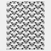 Panda Head TD Fleece Deken (Voorkant)