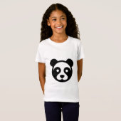 Panda Head zwart en wit T-shirt (Voorkant volledig)