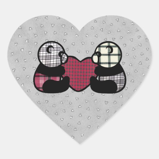 Panda Heart Sticker (Voorkant)