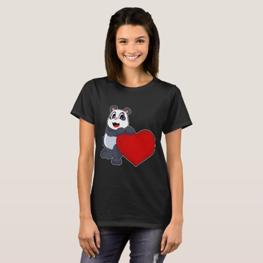 Panda Heart T-shirt (Voorkant volledig)