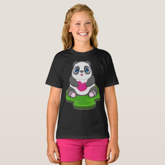 Panda Heart T-shirt (Voorkant volledig)