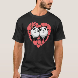 Panda Heart Zoo Animal Beer Animal 4 T-shirt
