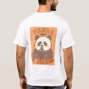 Panda heeft een pauze nodig – Vintage Retro Cute P T-shirt