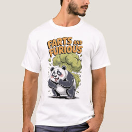 Panda heeft plezier met het maken van een scheet o t-shirt