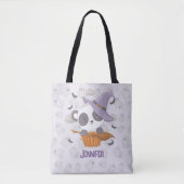 Panda Heks Paarse Heksen Pet Geesten Halloween Tote Bag (Voorkant)