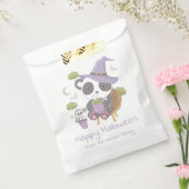 Panda Heks Pet Happy Halloween Bedankzakje (Gezegeld)