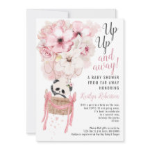 Panda Hete Luchtballon Douche per Mail Uitnodiging