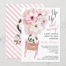 Panda Hete Luchtballon Douche per Mail Uitnodiging
