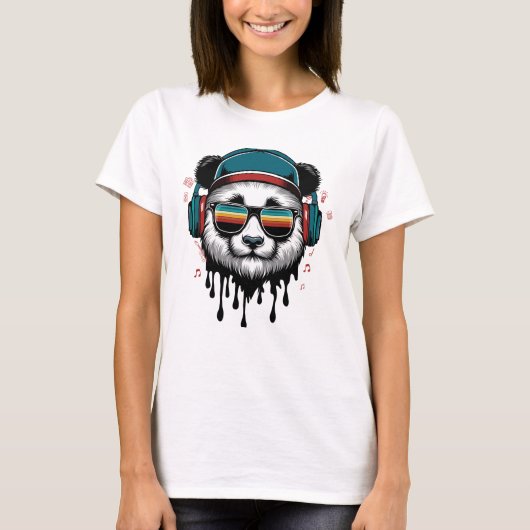 panda hiphop t-shirt (Voorkant)