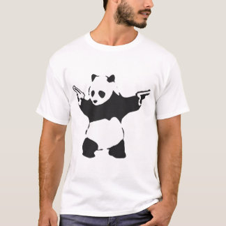 Panda Holding Pistolen 2014 - Banksy Graffiti T-shirt