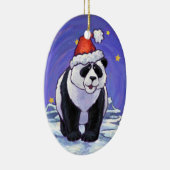 Panda Holiday Keramisch Ornament (Rechts)