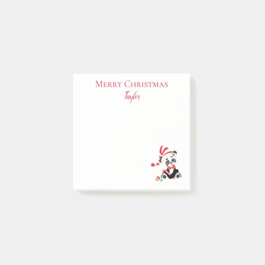 Panda Holiday Merry en Joy Post-it® Notes (Voorkant)