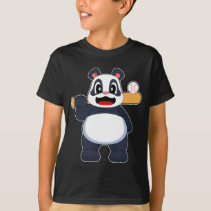 Panda honkbalknuppel t-shirt