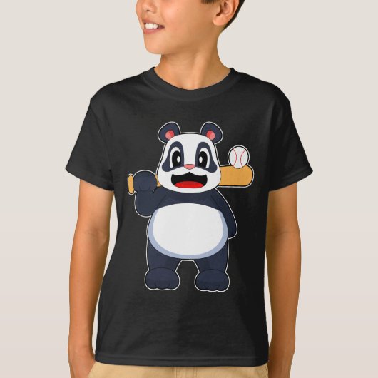 Panda honkbalknuppel t-shirt (Voorkant)