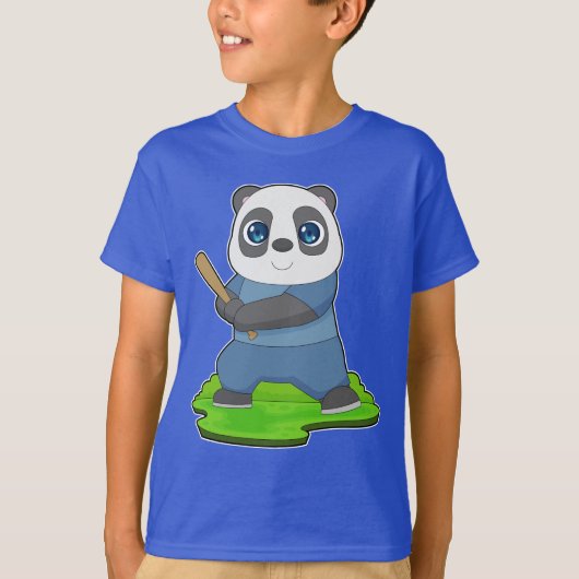 Panda honkbalknuppel t-shirt (Voorkant)