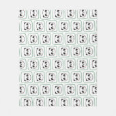 Panda hoofd minimalistische grafische icoon fleece deken (Voorkant)