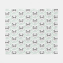 Panda hoofd minimalistische grafische icoon fleece deken