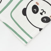 Panda hoofd minimalistische grafische icoon fleece deken (Hoek)