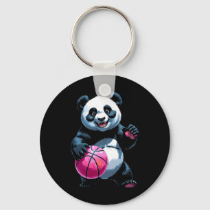 Panda Hoops - Schattigee basketbalspeler Sticker Sleutelhanger