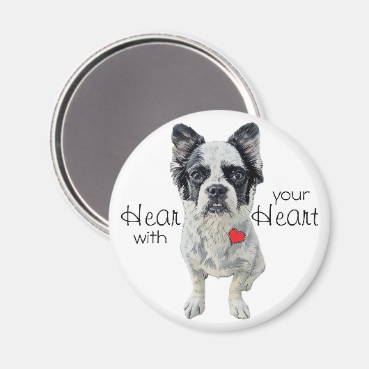 Panda Hoor met je hart Magneet (Voorkant / Achterkant)