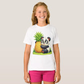 Panda houdt van ananas t-shirt (Voorkant volledig)