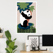 Panda houdt van Boom bij Zoo 1938 WPA Poster (Thuiskantoor)