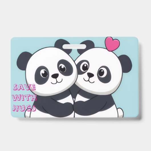 Panda Hug Budget Notebook – Cute Planner for Savin Badge (Voorkant)