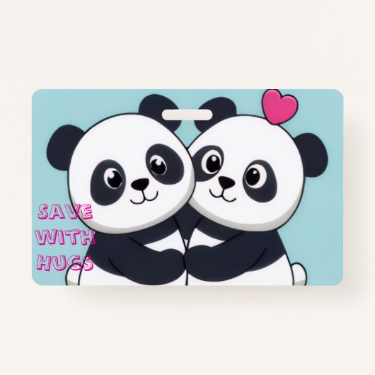 Panda Hug Budget Notebook – Cute Planner for Savin Badge (Voorkant)