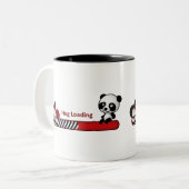 Panda Hug Loading Tweekleurige Koffiemok (Voorkant links)