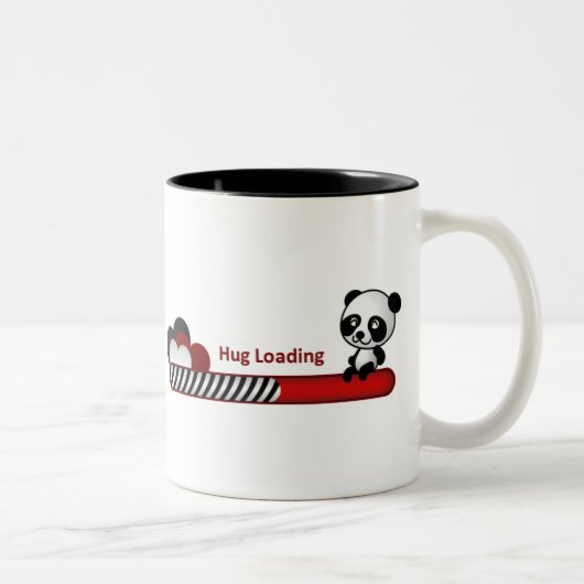 Panda Hug Loading Tweekleurige Koffiemok (Rechts)