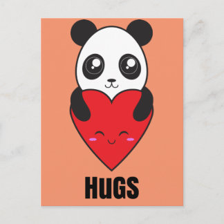 Panda Hugs Briefkaart