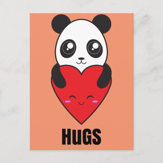 Panda Hugs Briefkaart (Voorkant)
