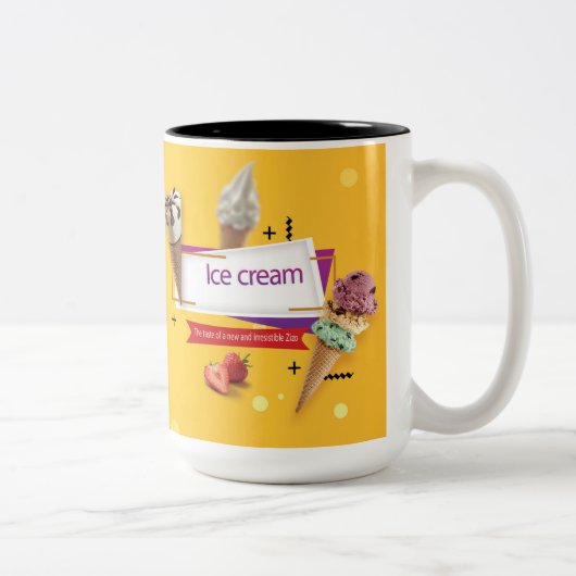 Panda Ice Cream Cup Tweekleurige Koffiemok (Rechts)