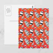 Panda Ice Cream Pattern Briefkaart (Voorkant / Achterkant)
