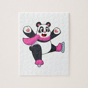 Panda Ice skating Ice schaatsen Legpuzzel