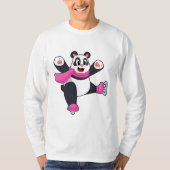 Panda Ice skating Ice schaatsen T-shirt (Voorkant)
