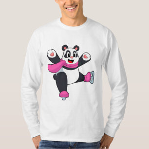 Panda Ice skating Ice schaatsen T-shirt