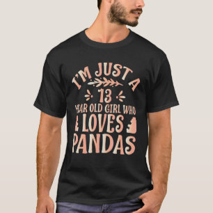 Panda ik ben maar een 13-jarig meisje dat van Pa h T-shirt