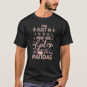 Panda ik ben maar een 9-jarig meisje dat van Panda T-shirt