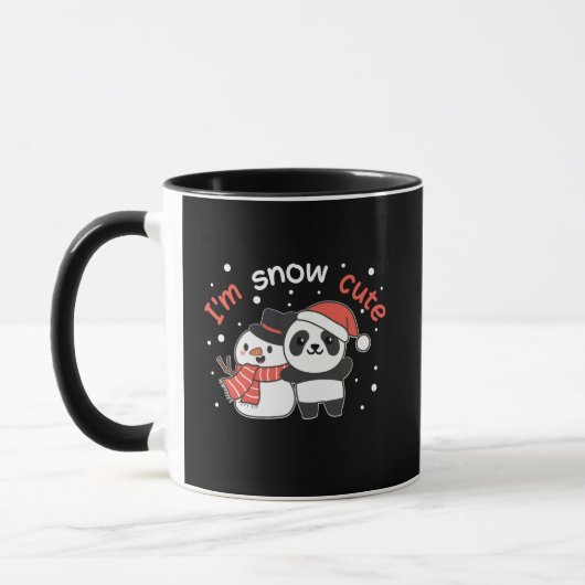 Panda Ik ben Sneeuwverkuffer Snowman Snow Pun Mok (Links)