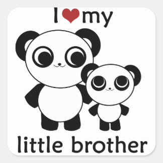 Panda - Ik hou van mijn broertje - sticker
