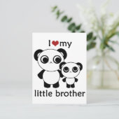 Panda - Ik hou van mijn kleine broer Briefkaart (Staand voorkant)