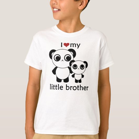Panda - Ik hou van mijn kleine broer T-shirt (Voorkant)