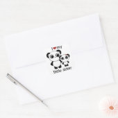 Panda - Ik hou van mijn kleine zusje - sticker (Envelop)